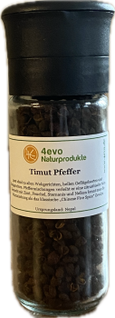 Mühle mit Bio Timut Pfeffer (30 g Inhalt)